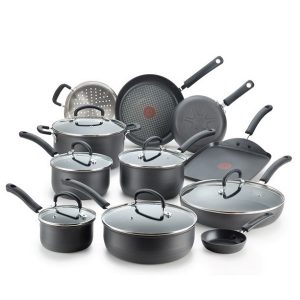 T-fal Hard Anodized Cookware Set, Nonstick Pots and Pans T15W