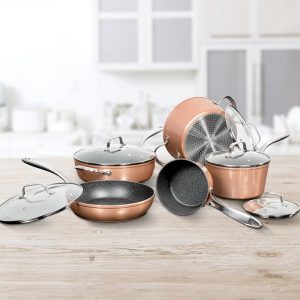 THE ROCK by Starfrit 10 Piece Copper Cookware Set T16U 2