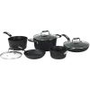 THE ROCK by Starfrit 8 Piece Cookware Set with Bakelite Handles T16Z 1