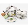 Tabakh HIC 204 4 Rack Stainless Steel Idli Cooker wHawkins T16A 1