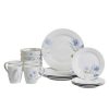 Tabletops Gallery Wildflower Round 16pc Dinnerware Set Floral Pattern 1