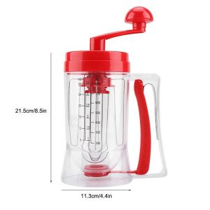 Tebru Cupcake Batter Mixer,Batter Mixer,Hand-held Manual Pancake T10W