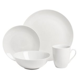 Ten Strawberry Street Simply White Coupe 16 Piece Dinnerware Set 2