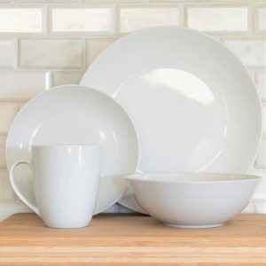 Ten Strawberry Street Simply White Coupe 16 Piece Dinnerware Set 3