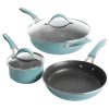 The Pioneer Woman Frontier 5 Piece Non Stick Aluminum Cookware T15U 1