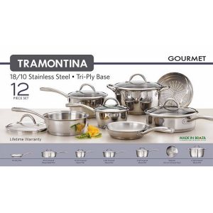 Tramontina Gourmet Stainless Steel Tri Ply Base Cookware T15A 3
