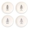 Tree Plate Set of 4 6.75 D Stoneware