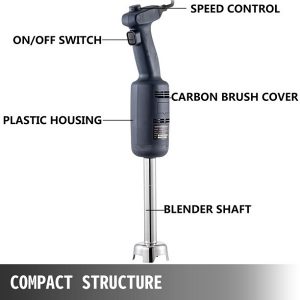 VEVOR Commercial Immersion Blender 220W Power Hand Held Mixer V10E 3