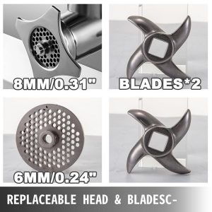 VEVOR Commercial Meat Grinder 850W 550lbsh Stainless V5E 3