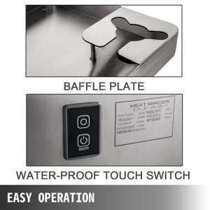 VEVOR Commercial Meat Grinder 850W 550lbsh Stainless V5E 4