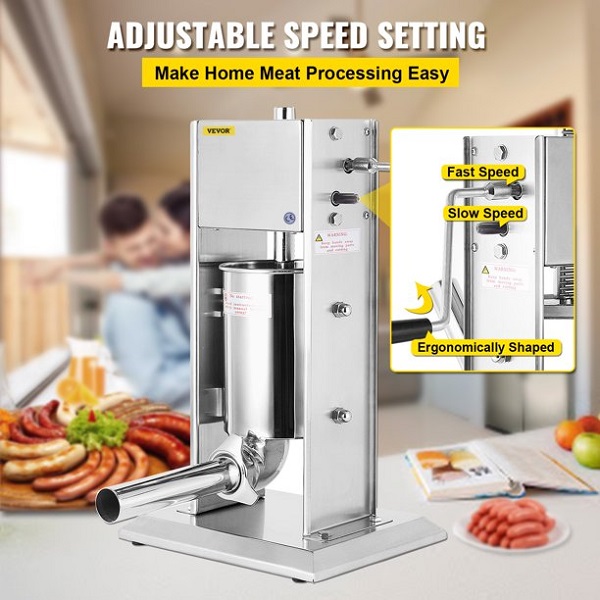 VEVOR Commercial Sausage Stuffer 3L7 lbs,CE Standards 2-Speed V7E 8 VEVOR Commercial Sausage Stuffer 3L7 lbs,CE Standards 2-Speed V7E - Image 6