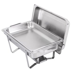 Zeny 2-Pack Full Size 8 Qt. Stainless Steel Chafing Dishes Z7Y