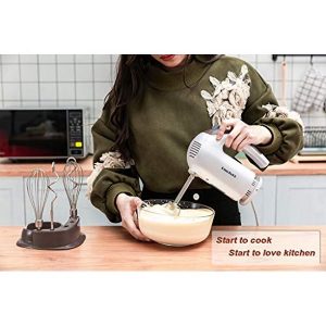 dmofwhi 5 speed hand mixer electric 300w ultra power kitchen d10u 4