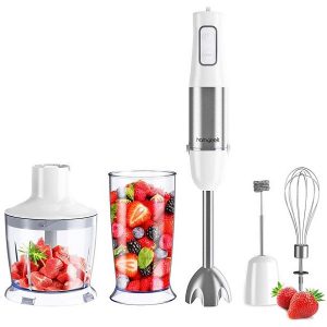 homgeek Immersion Hand Blender, 500W 6-Speed 5-in-1 Stainless h10r