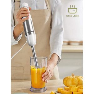 homgeek Immersion Hand Blender 500W 6 Speed 5 in 1 Stainless h10r 3