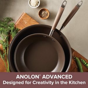 Anolon Advanced Bronze Hard Anodized Nonstick Frying Pan Set A18U 2