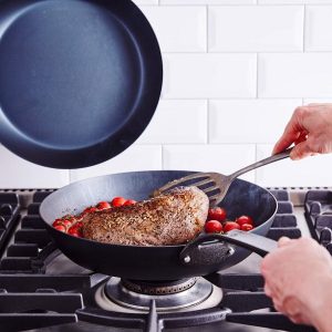 BK Cookware Black Steel 12 Inch Open Frypan B18I 5