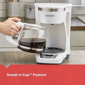 BLACK+DECKER 12-Cup* Programmable Coffeemaker, White B29H 8 BLACKDECKER 12 Cup Programmable Coffeemaker White B29H 3