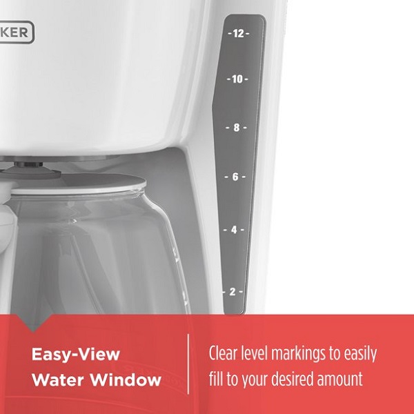 BLACK+DECKER 12-Cup* Programmable Coffeemaker, White B29H 6 BLACK+DECKER 12-Cup* Programmable Coffeemaker, White B29H - Image 4