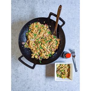 BackCountry Irons Cast Iron Wok for Stir Frys and Sautees B18M 5