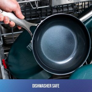 Blue Diamond Ceramic Nonstick 10 inch Covered Frying Pan Green B17A 2