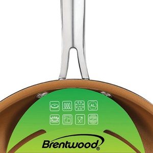 Brentwood BFP 2810C 8 inch and 10 inch Non Stick Induction Copper B18L 4