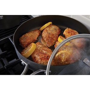 Calphalon Classic Nonstick Saute Pan with Cover 5 quart Grey C13J 3