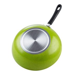 Cook N Home 02596 Nonstick Stir Fry Pan Green Marble Pattern C17V 3