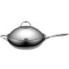 Cooks Standard 13 Wok with Dome Lid Multi Ply Clad Stainless Steel C18S 1