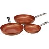 Copper CHef 81012 Fry Pans 3pc C18O 1