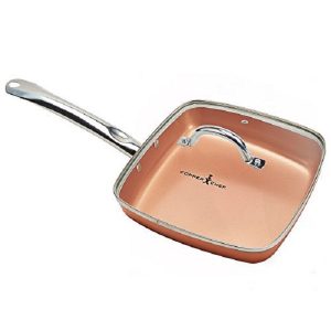 Copper Chef Non Stick Square Fry Pan 5 Piece Set 8 Inch Griddle Pan C18S 2