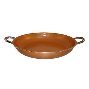 Copper Frying Pan 14 Inch Non Stick Ceramic Infused Titanium Steel Oven Safe C18N 2