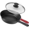 Cuisinel 8 Inch Pre Seasoned Cast Iron Skillet Cookware with Lid Handle Cover C18S 1