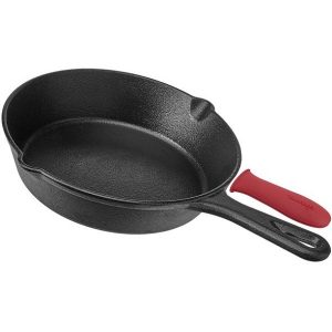 Cuisinel 8 Inch Pre Seasoned Cast Iron Skillet Cookware with Lid Handle Cover C18S 2