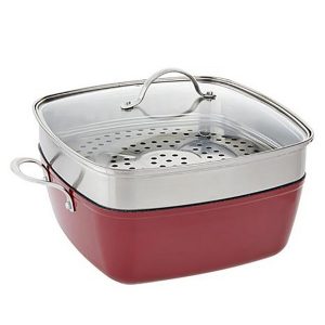 Curtis Stone Dura Pan 4 piece Chefs Square Saute Set Model 690 881 C19B 2