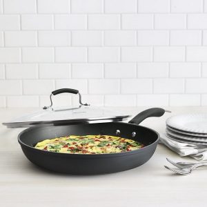 Epicurious 13 Fry Pan with Lid Nonstick Hard Anodized E18U 5