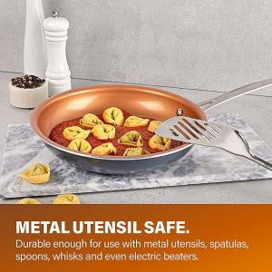 Gotham Steel Diamond Nonstick Frying Pan Set 8.5 inch and 9.5 inch G18U 4