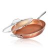 Gotham Steel Hammered 14 inch Non Stick Frying Pan with Lid G13E 1