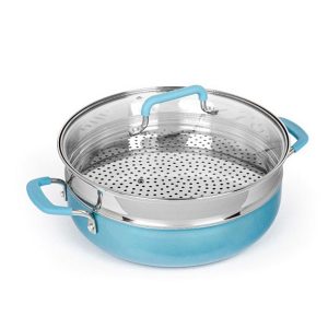 Granite Stone Everyday Pan with Steamer Aluminum Non stick G18R 2