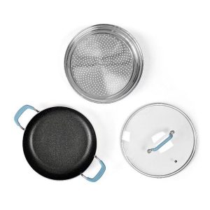 Granite Stone Everyday Pan with Steamer Aluminum Non stick G18R 5