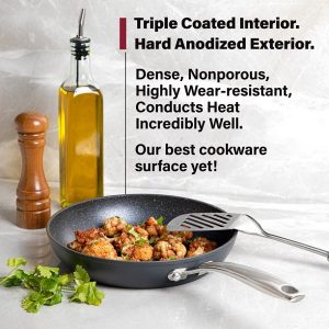 Granitestone Pro Hard Anodized 3 pack Fry Pan Non stick Oven Safe G18W 4