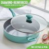 GreenLife Diamond Ceramic Non stick 5 Qt. Saute Pan Turquoise G17Z 1
