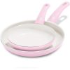 GreenLife Grip Healthy Ceramic Nonstick Frying PanSkillet Set G18E 1