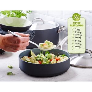 GreenPan Paris Pro Ceramic Non Stick 2 Piece Open Frypan Set G18Z 6