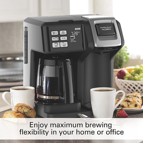 Hamilton Beach FlexBrew 2-Way Brewer Programmable Coffee Maker H01W 4 Hamilton Beach FlexBrew 2-Way Brewer Programmable Coffee Maker H01W - Image 2