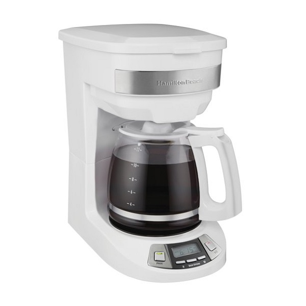 Hamilton Beach Programmable 12 Cup Coffee Maker, White H30C 3 Hamilton Beach Programmable 12 Cup Coffee Maker, White H30C