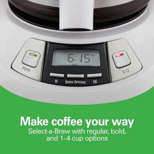 Hamilton Beach Programmable 12 Cup Coffee Maker, White H30C 9 Hamilton Beach Programmable 12 Cup Coffee Maker White H30C 4