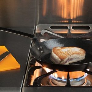 Lodge 12 Seasoned Carbon Steel Skillet CRS12HH61 w Handle Holder L17I 2