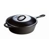 Lodge Cast Iron 10.25 3 Quart Covered Deep Skillet L18G 1