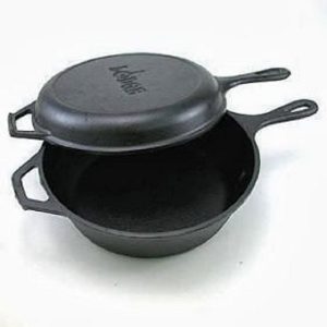 Lodge Pre seasoned 3.2 Quart Cast Iron Combo Cooker 2 Piece L13Z 2
